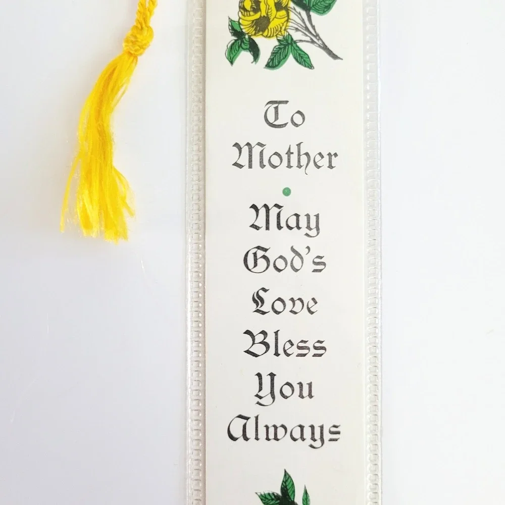 Vintage 70s God Bless Mother Bookmark St. Patrick's Cathedral New York Frano C32